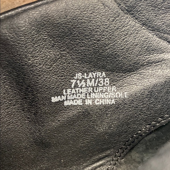 Jessica Simpson Layra Black Leather Ankle Booties Edgy Stiletto Heel Size 7.5 - Picture 8 of 9